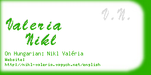 valeria nikl business card